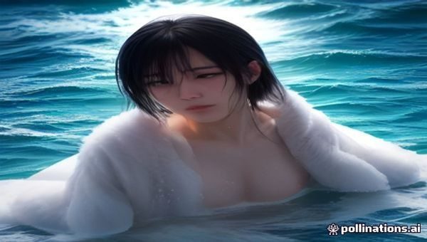 是枝裕和导演与苍井空在《空气人形》拍摄间隙讨论角色，安静的片场氛围